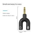 Bluewow HD11 Audio Extension Cable Headphone Splitter for Computer 3.5mm Female to 2 Male 3.5mm Mic U Splitter Headset to PC Adapter. 