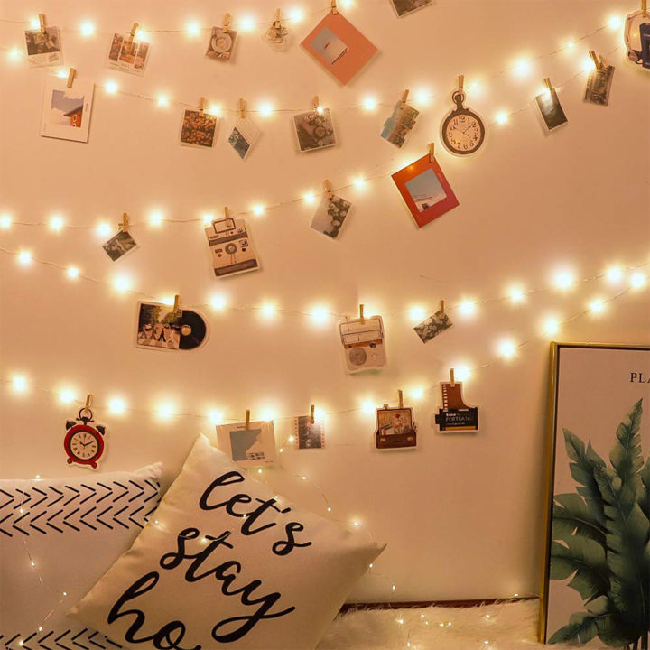 Polaroid%20pictures%20with%20fairy%20light%20&%20clips%20%7C%20Polaroids%20Wall%20Clip%20Fairy%20Led%20String%20Light%20%20%7C%209%20Polaroids%20+%209%20Clips%20+%20Fairy%20light%20-%20Image%205