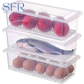 Fridge Storage Food Containers Fridge Organizer (Pack of 3) 1500ml, Stackable Plastic Fish, Meat, Vegetables & Fruits Container for Kitchen. 