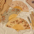 New Chinese style folding fan, ancient style, summer Hanfu female cheongsam dance fan, portable photo, Chinese style folding fan. 