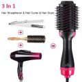 One Step 3 in 1 Hair Dryer Straightner Curler And Volumizer for Ladies Hair Straightening Brush for Women Hair Styler Hot Air Brush. 