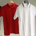 2 Polo shirts White and Red Color Pack of 2 Men's Polo T-Shirt with Collar - Slim Fit Cotton Polo T-shirt for Men Combo. 