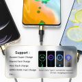 5A Fast Charging 3 in 1 S Cable ulti Qui Charger ro S ype C Cable for Samsung Xiaomi Oneplus ealme. 