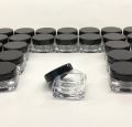 Calligraphy Ink Pot Jar 1 Set-12Pcs Black Jars / Box Organizers Containers Calligraphy Ink Pot Containers / Empty Plastic Containers / Ink Pot for Calligraphy. 