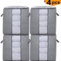 Pack of 4 - To Global---Quilt Storage Bag Folding Washable PEVA Blanket Clothes Packing Organizer. 