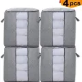 Pack of 4 - To Global---Quilt Storage Bag Folding Washable PEVA Blanket Clothes Packing Organizer. 