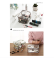 Cosmetic Bag Transparent Cosmetic Bag Women Zipper Clear Makeup Bags Beauty Case Make Up Organizer Storage Pink - 1Pc. 