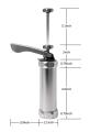 Cookie Press Biscuit Maker Cake Decoration with 10 Stainless Steel Cookie Discs and 4 Nozzles - Silver. 