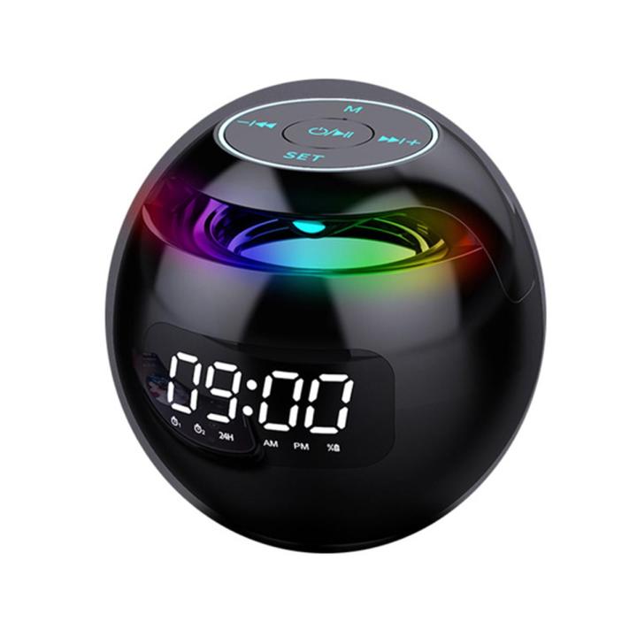 ew Portable Wireless Alarm Clock Bluetooth Speaker