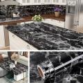 60x200cm Self Adhesive Aluminium Foil Sticker Roll, Oil Proof Waterproof Aluminium Sheet DIY Wallpaper, Backsplash Aluminium Sticker for Home, Kitchen, Stove, Cabinet, Wall, Drawers, Furniture, Silver Colour. 