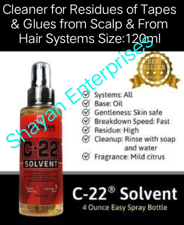 C22 Remover, C22 Solvent, Wig Cleaner, Wig Remover, Wig's Residues Cleaner, C22 Cleaner, Size 4oz(118ml)