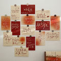 Small a o ot urn oer omant ext andwritten ostcard Ins radient Card Set Wall Stier ormry ecoration. 