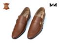 Maazu Pure Leather Shoes For Men- Color Brown. 
