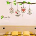 jm7143 Tree branches birds Photo frame wall stickers PVC Material DIY wall decals For Home Living room Kids room Nursery Decor murals. 