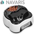 Navaris Automatic Food and Water Dispenser - 4 Meal Pet Feeder Drinking Station with Timer for Dog, Cat, Rabbit - Auto Timed Animal Feeding Station. 
