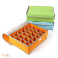 YETI Underwear Socks Storage Organizer with Lids Foldable Closet Drawer Divider 24 Cells, Storage Box for Socks Underwear. 