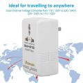 SINGWAY 100W/150W/500W Step-Up & Down Voltage Converter Transformer | 110V/120V to 220V/240V & 220V to 110V | Dual Channel Travel Power Converter. 