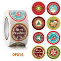 500pcs/roll Merry Christmas Stickers 500pcs Animals Snowman Trees Decorative Stickers Navida Wrapping Gift Box Label Christmas Tags. 