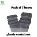 IKEA STYLE FOOD CONTAINERS, THUMB LOCK FOOD CONTAINER, STACKABLE PLASTIC STORAGE BOXES ( 4000ml, 7PC SET) Dr Izah Health Care. 