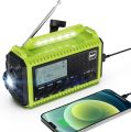 MESQOOL Portable DABFM Radio with Rechargeable Battery, Hand Crank Solar Outdoor Digital DAB+ Radio with USB Charger, Emergency SOS Alarm, Headphone Jack, Alarm Clock, Flashlight & Reading Light ORIGINAL UK ZONE STOCK. 