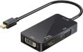 Adapter 4K, [Mini DP V1.2 Version] Mini Displayport to HDMI/VGA/DVI Video Converter for Mácbòók, Mácbòók Prò, îMác, Mácbòók Aîr, Mác Mînî, Sùrfácé pro 1 2 3 4, (Black). 