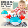 Remote Control Crawling Crab with Music and Light Early Educational Baby Toy. 