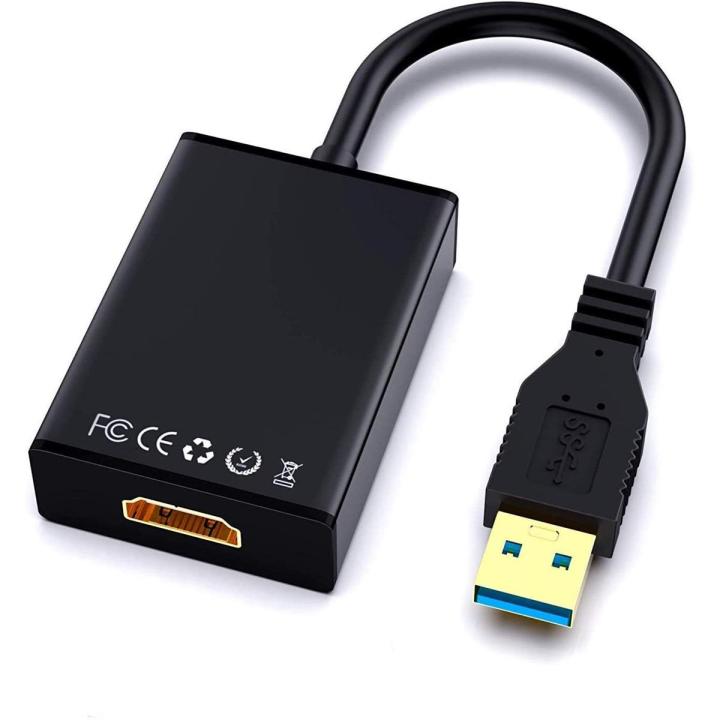 ABLEWE USB to HDMI Adapter, USB 3.0 / 2.0 to HDMI 1080P Video Graphics Cable with Audio for PC Laptop HDTV Projector Compatible with Windows XP 7/8 / 8.1 / 10 NOT For Māc