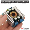 DC Step Down Module, DC-DC 12A Adjustable High-Power Low-Ripple Step Down Module 95% Car Power Module for Storage Batteries & Power Transformer. 