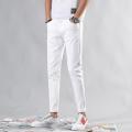 Classic White Cotton Jeans Pant for Slim Fir Boys Models with Perfect Style - Casual and Office wear. 