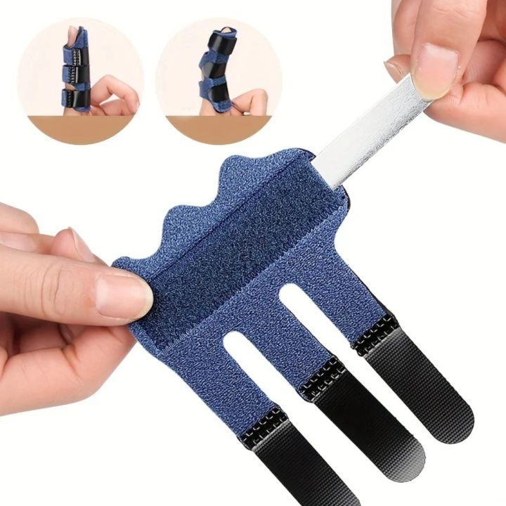 Finger Joint Brace Finger Straightener Trigger Finger Splint Adjustable Durable Adjustable Finger Fixing Belt Hand Splint Colorful Finger Brace Support Protector