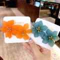 NEW Design Hyperbole Resin Flower Earrings Women Acrylic Big White Orange Green Flower Holiday Party Earrings Gifts ForGirl. 