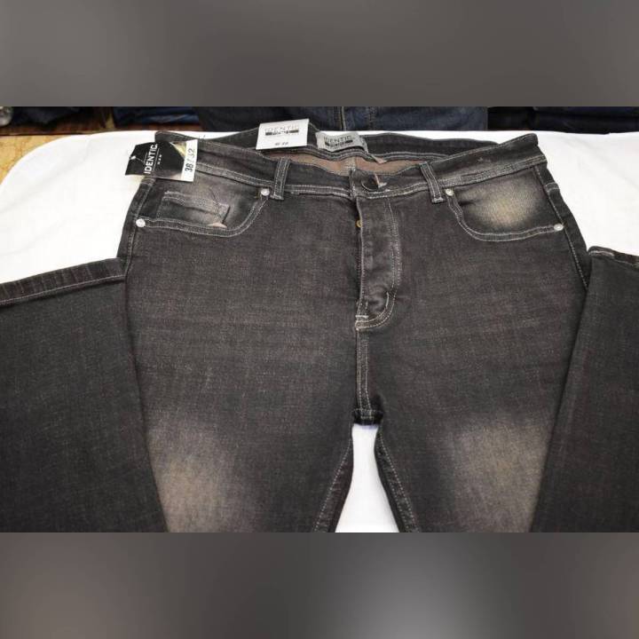Matte Black Fainted Denim Jeans | Daraz.pk