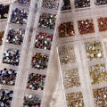 1200/720 Pieces Nail Rhinestone 3D Crystal DIY Nail Art Decorations Crystal Diamond Gem Glitter Nail Beauty Accessories. 