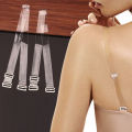 Invisible Adjustable Silicone Bra Straps – Anti-Slip Transparent Design, One Size. 