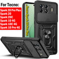 Armor Funda for Tecno Spark 20C 20 Pro Plus 10 10C 4G Case Slide Camera Protection Ring Stand Cover for Tecno Spark 20 Pro+ Capa. 