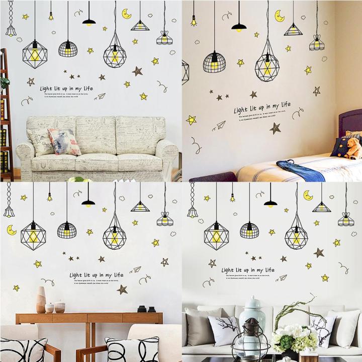 Modern Star Moon Wallpaper Background Baby Room Home Office Wall Sticker Decor