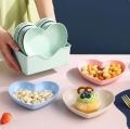 8Pcs Heart Shaped Spit Bone Dish Plates Food Grade Plastic Spit Bone Dish Dining Table Plate. 