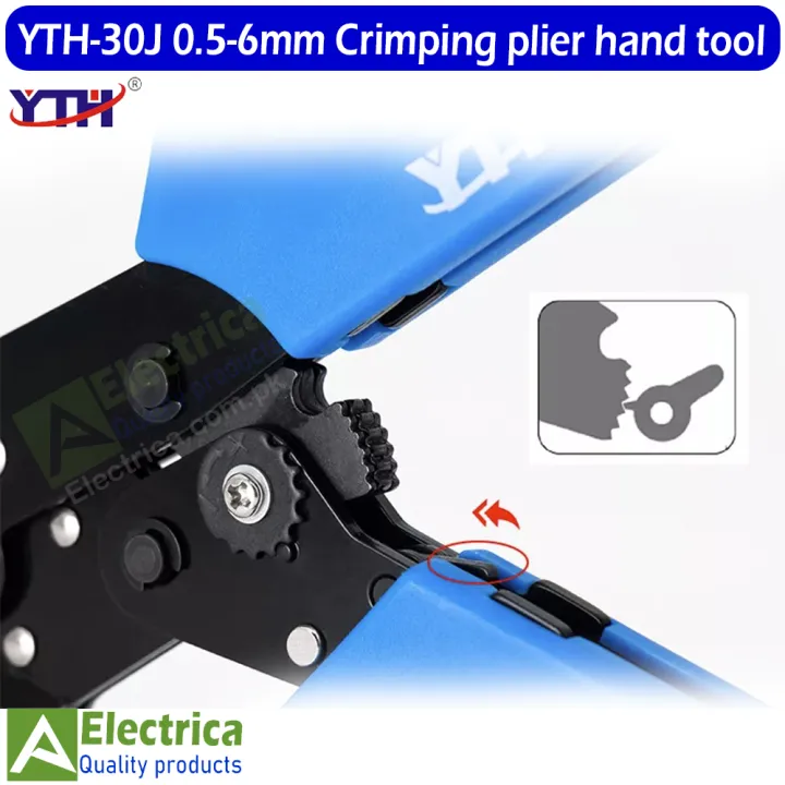 YTH%20YH-30J%20Insulated%20Wire%20Terminals%20Connectors%20Ratcheting%20Crimper%2020-10AWG(0.5-6mm%C2%B2)%20by%20Electrica%20-%20Image%205