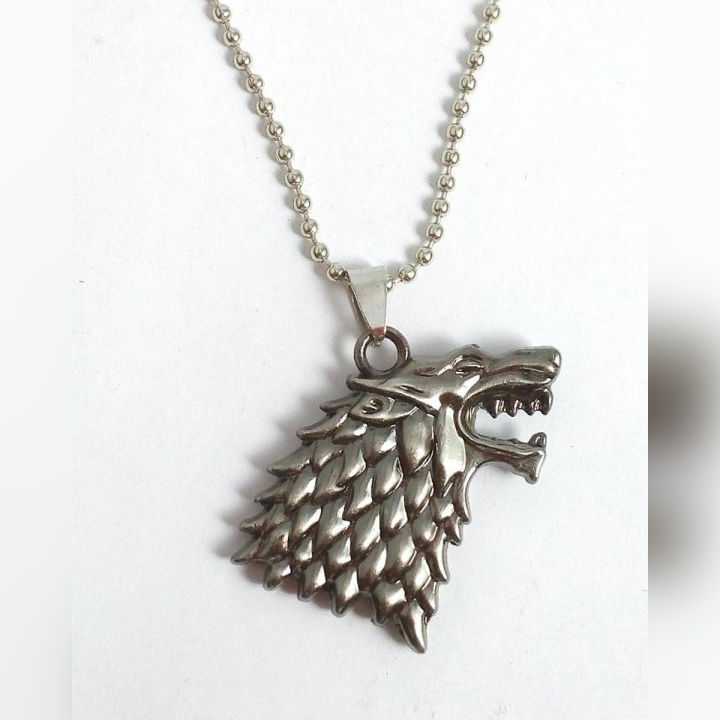 Game of thrones Wolf Stainless Steel  Pendant Necklace