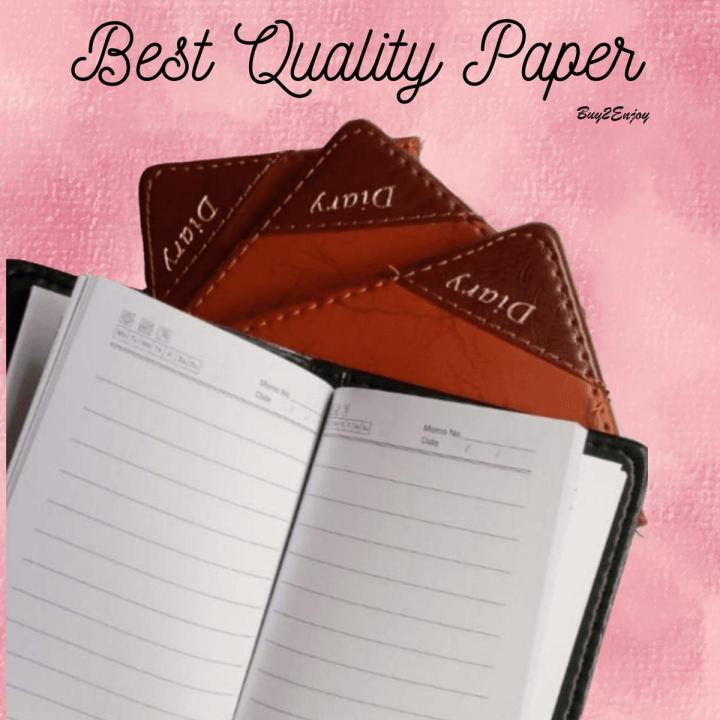 1 Pc Leather Diary , Light Brown High Quality Mini Pocket Size Notebook Diary,  Mini Business Notebook, Classic Style with fine Quality Pages, Light Brown Color Random Soft Cover PU Leather Notebook Writing Journal 84 Page Lined Diary Book