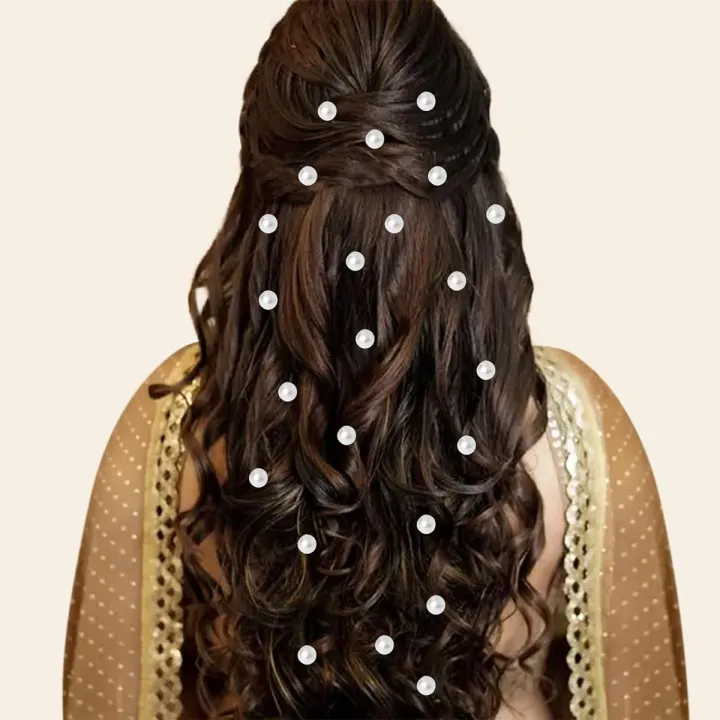 Pack%20of%2020%20Pearl%20Hair%20Beads%20for%20Women,%20Bridal%20Hair%20Accessories,%20Wedding%20Hairpins%20-%20Image%202