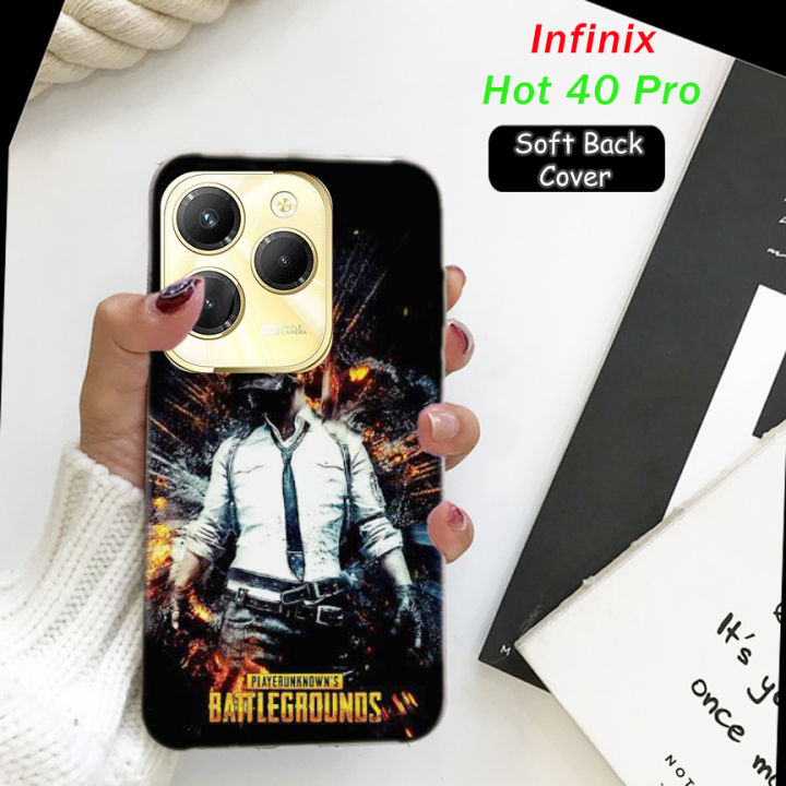 Infinix Hot 40 Pro Back Cover - PUBG Soft Case