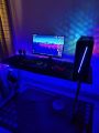 High Quality DX DAGGER Gaming Table 60 inches ( 5ft Length) - Computer Laptop Table - PC Table- RGB Lights Installed - Headphones Holder and Wire Management System - Gaming Design. 