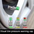 4Pcs/set Tire Pressure Monitor Pressure Gauge Cap Sensor Indicator Alert Monitoring Valve Stem Cap Tools Kit. 