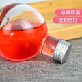 Sakura small bottle spherical glass bottle juice drink bottle palace style ins bottle self-brewing sub-bottling high value. 