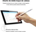 Stylus Pen for Ap ple i pad, Active Stylus Zspeed Rechargeable Fine Tip Stylus Compatible with All Ap ple iPad/ iP hone/iPa d Pro/iPhone X, Android Windows Capacitive Touchscreen Phone & Tablet (White). 