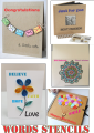 Mixx wish words Stencil Airbrush Painting Art DIY Home Decor Scrap booking Album Crafts ID 142. 