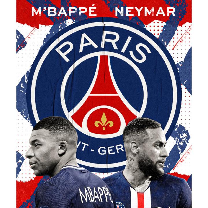 Kylian Mbappe & Neymar Junior PSG Football Enthusisats Nostalgic Posters Room Posters Vinyl Paper Vintage Posters Home Room Art Painting Wall Poster