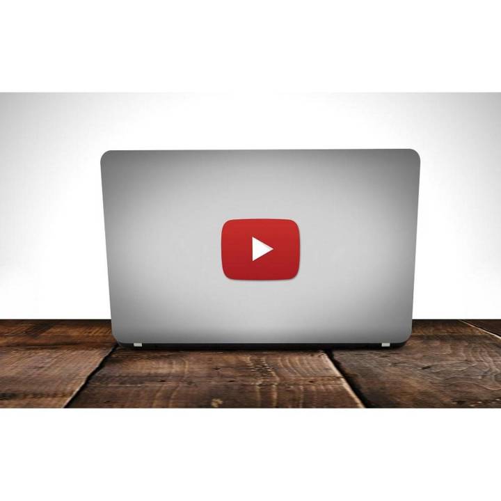 YouTube Original Logo Laptop Skin Vinyl Sticker Decal, 12 13 13.3 14 15 15.4 15.6 inch Laptop Skin Sticker Cover Art Decal Protector Fits All Laptops