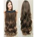 30 Inches 5 Clips In Zero Tangle Long Curly Hair Extension - Natural Brown. 